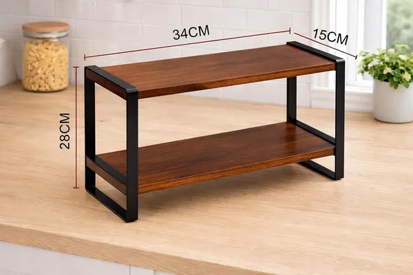 Brown_Metal_Wooden_Kitchen_Organizer_Rack