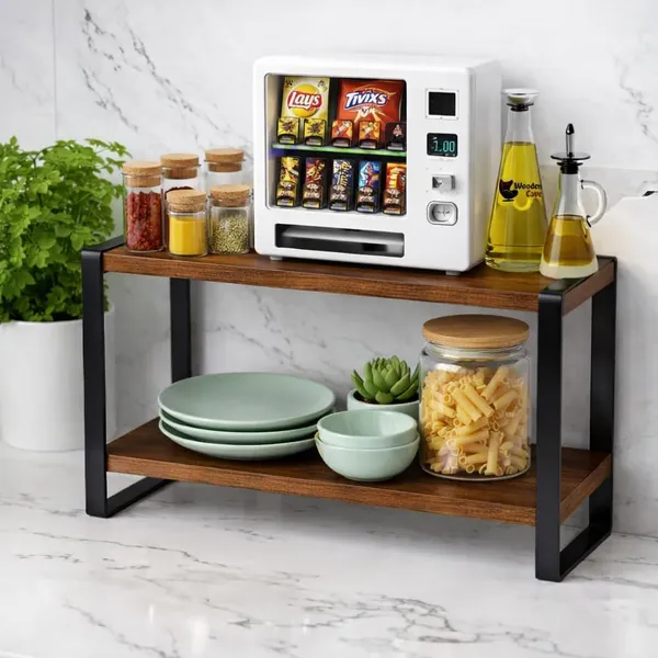 Brown_Metal_Wooden_Kitchen_Organizer_Rack