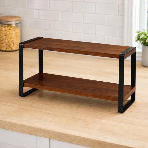 Brown_Metal_Wooden_Kitchen_Organizer_Rack