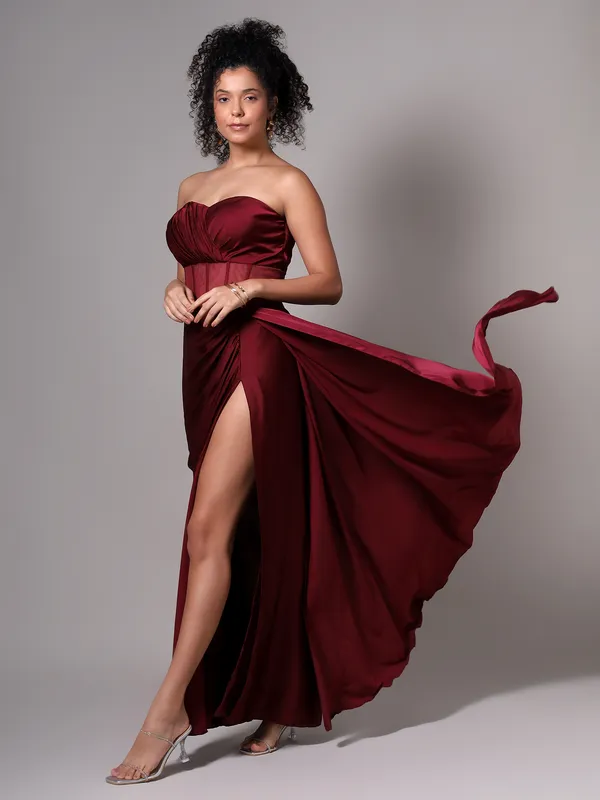 Her_Maroon_Drape_Gown