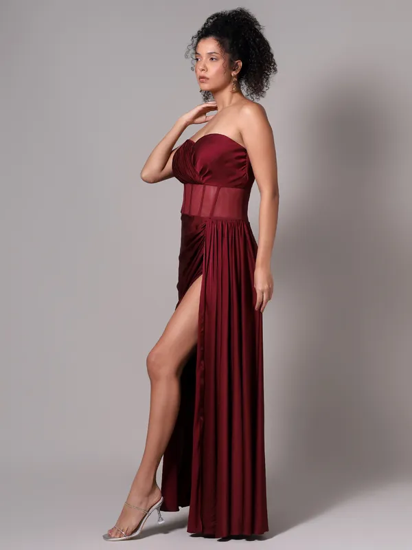 Her_Maroon_Drape_Gown