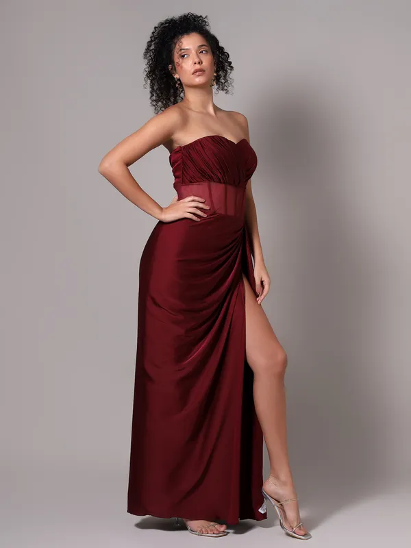 Her_Maroon_Drape_Gown