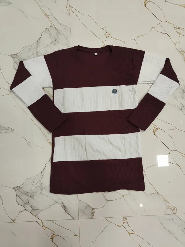 Maroon_And_White_Striped_Full_Sleeve_T-Shirt