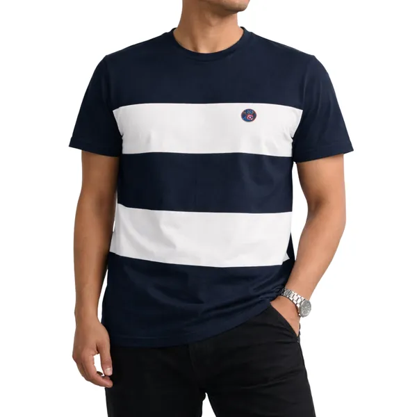 Navy_Blue_And_White_Striped_T-Shirt_For_Men
