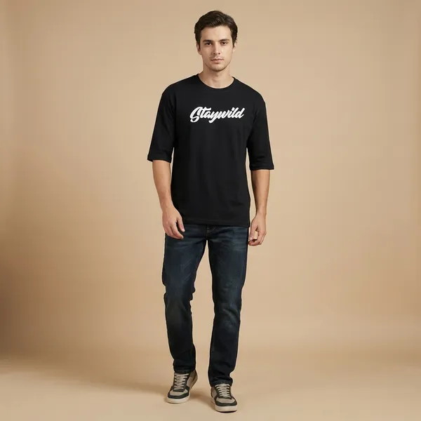 Staywild_Typography_Graphic_Printed_T-Shirt