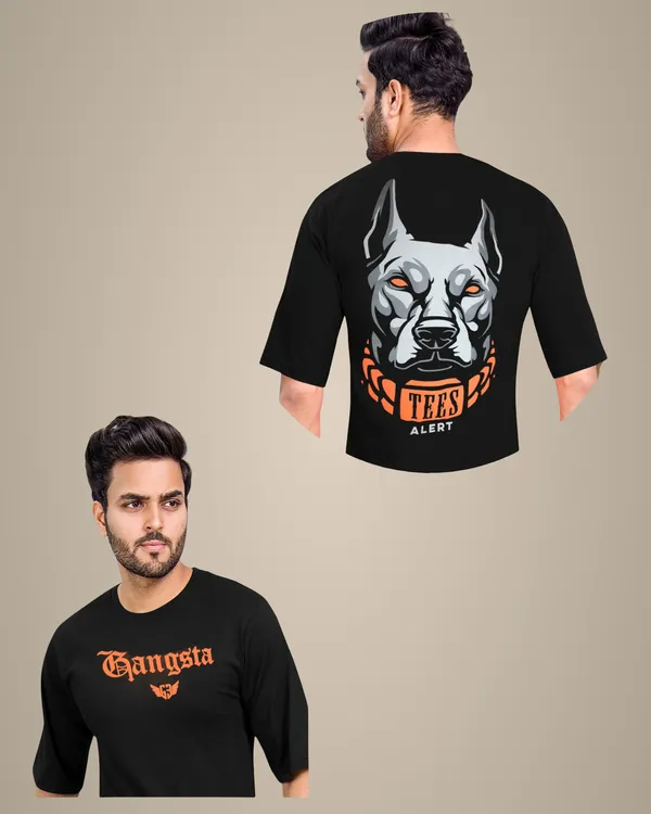 Hip_Hop_Gangsta_Down_Shoulder_Looper_T-Shirt_With_Front_&_Back_Print