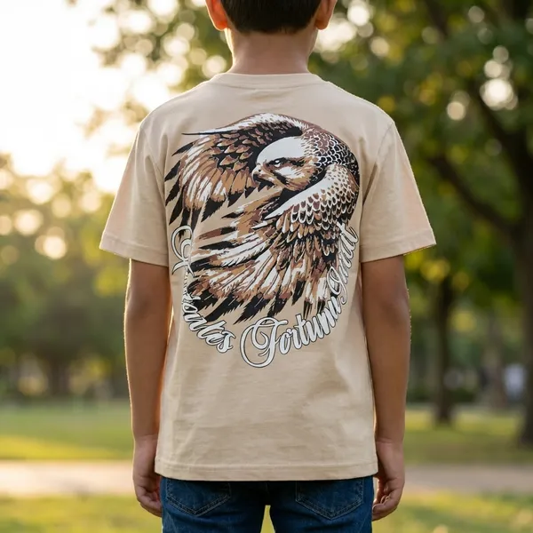Relax_Printed_Oversized_T-Shirt_With_Eagle_Graphic_-_Beige