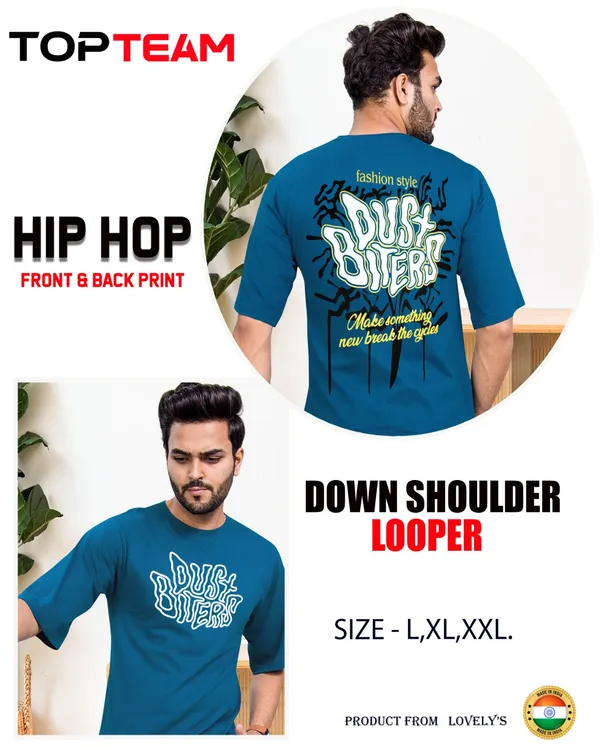 Dub_Over_Hip_Hop_Graphic_Print_Looper_T-Shirt_For_Men