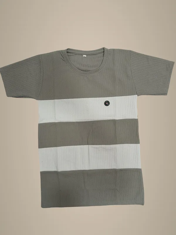 Grey_And_White_Striped_T-Shirt_With_Button_Detail