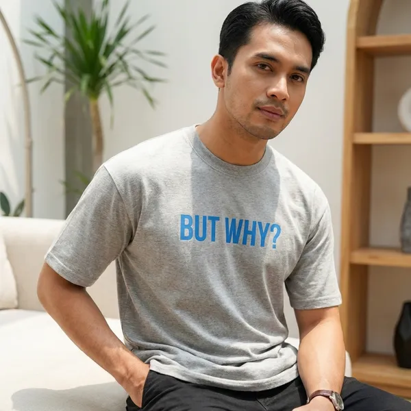 Men'S_Grey_Hip_Hop_Penguin_Print_Looper_T-Shirt_-_Down_Shoulder_Style