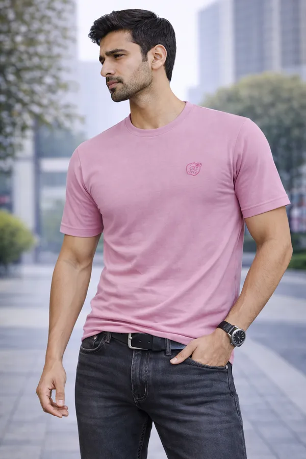 Maroon_Colour_Block_Polo_T-Shirt_With_Half_Zipper