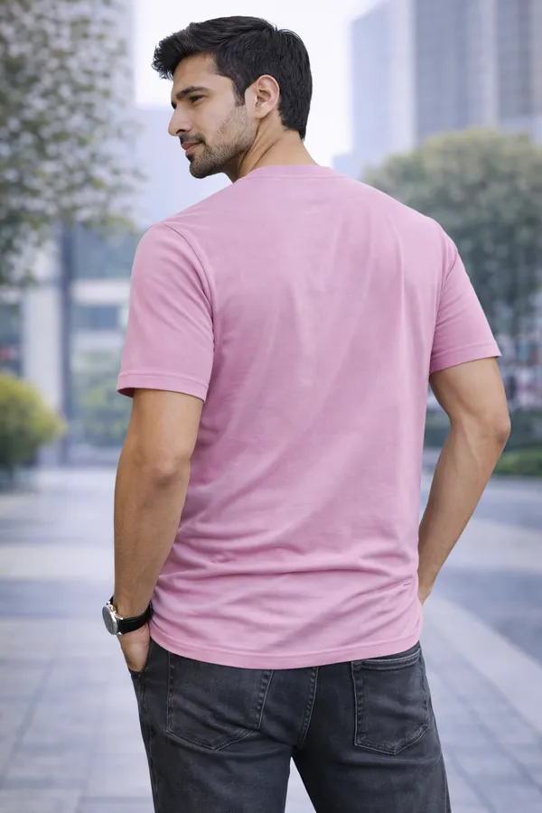 Maroon_Colour_Block_Polo_T-Shirt_With_Half_Zipper