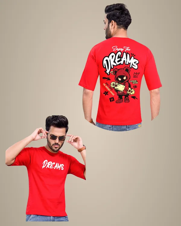 Hip_Hop_Dreams_Red_Oversized_T-Shirt_-_Down_Shoulder_Looper