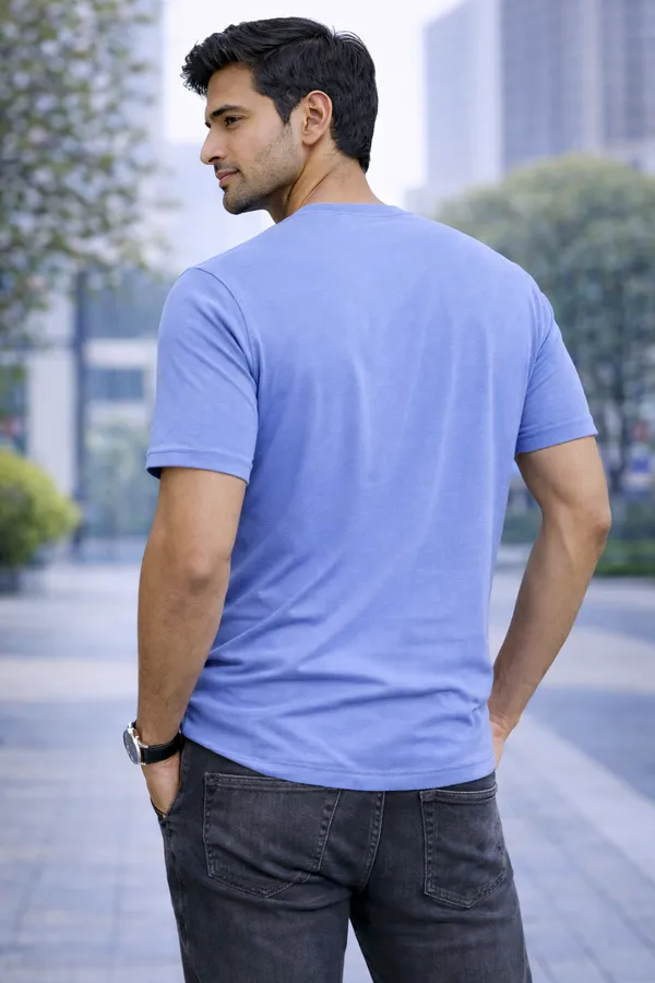 Maroon_Color_Block_Polo_T-Shirt_With_Zip_Collar_For_Men
