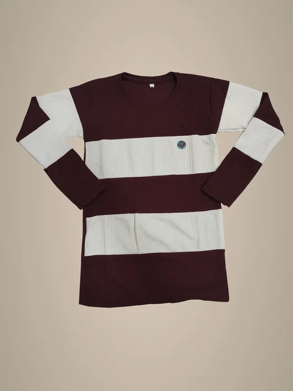 Maroon_And_White_Striped_Full_Sleeve_T-Shirt