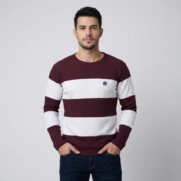 Maroon_And_White_Striped_Full_Sleeve_T-Shirt