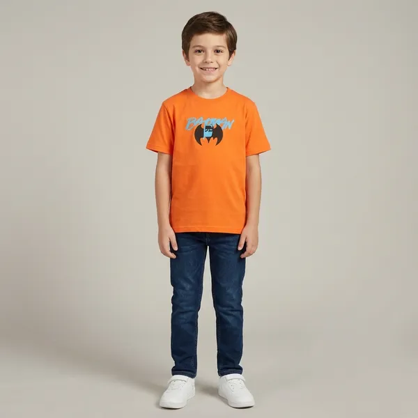 Batman_Graphic_Print_T-Shirt_-_Orange