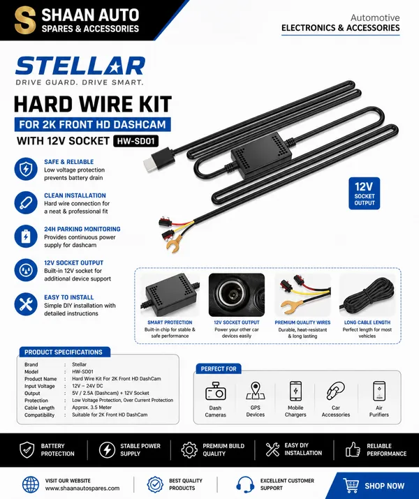 Stellar_Hard_Wire_Kit_For_2K_Front_HD_DashCam_with_12v_Socket_|_HW-SD01