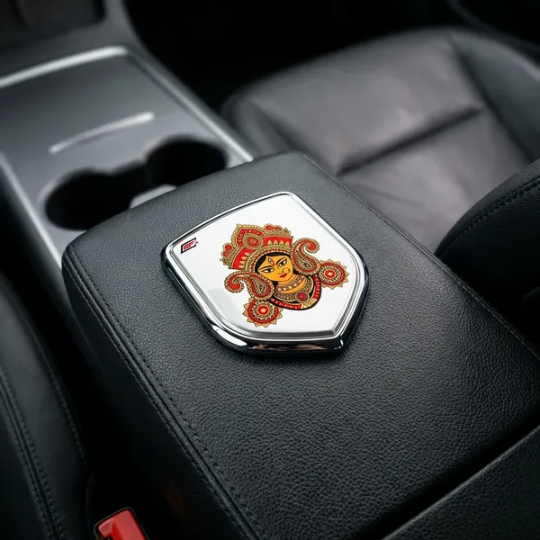 Maa_Durga_Chrome_Car_And_Bike_Badge_Gfbg_007