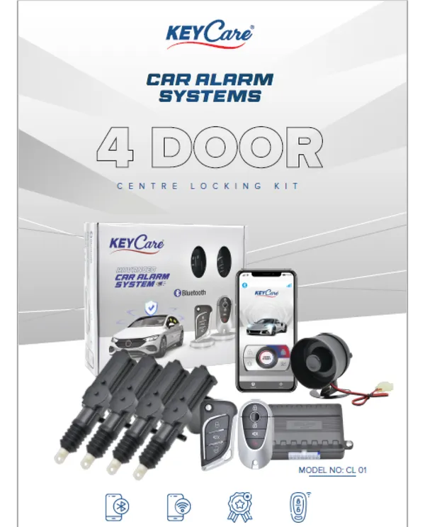 KEYCare_4_Door_Centre_Locking_Kit_With_1_Flips_And_1_Hanging_Remotes