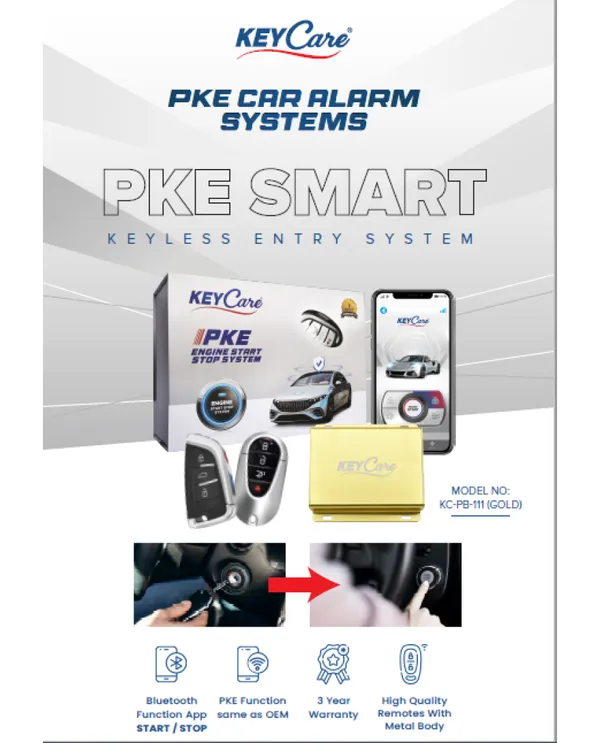 KEYCare_PKE_SMART_KEYLESS_ENTRY_SYSTEM_GOLD_|_BLUETOOTH_FUNCTIONAL_APP