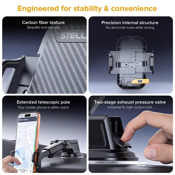 STELLAR_DRIVE_Car_Mobile_Holder_|_Strong_Suction_Dashboard_Windshield_Phone_Mount_with_Telescopic_Arm_&_360°_Rotation_|_Universal_Car_Phone_Holder_for_4.7–7_Inch_Smartphones_|_XH-05