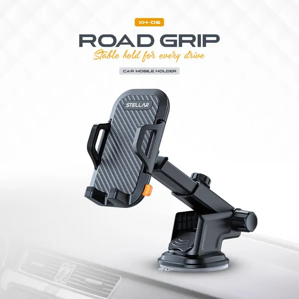 STELLAR_DRIVE_Car_Mobile_Holder_|_Strong_Suction_Dashboard_Windshield_Phone_Mount_with_Telescopic_Arm_&_360°_Rotation_|_Universal_Car_Phone_Holder_for_4.7–7_Inch_Smartphones_|_XH-05