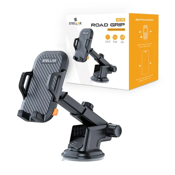 STELLAR_DRIVE_Car_Mobile_Holder_|_Strong_Suction_Dashboard_Windshield_Phone_Mount_with_Telescopic_Arm_&_360°_Rotation_|_Universal_Car_Phone_Holder_for_4.7–7_Inch_Smartphones_|_XH-05