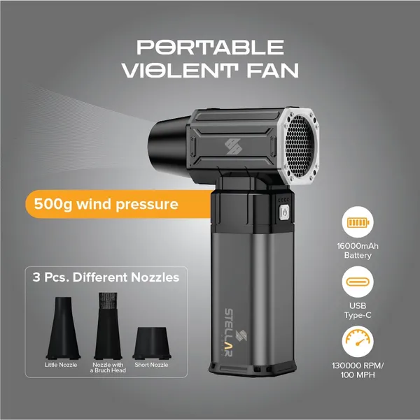 STELLAR_DRIVE_Mini_Handheld_High_Speed_Air_Duster,_130000_RPM_Compressed_Air_Duster_Wireless_Blower,_Rechargeable_Dust_Cleaner,_for_Backyard_and_Home_Appliances,_Car_Dusting,_AC_Cleaning