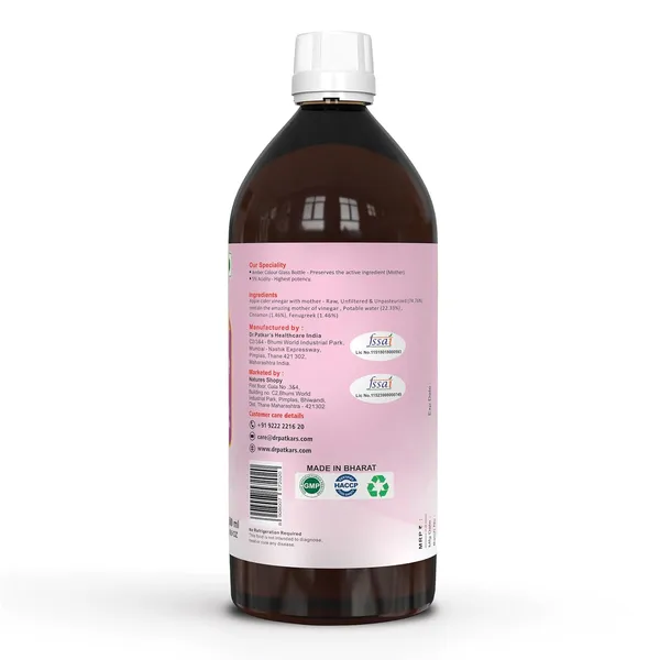 Dr.Patkar's_Apple_Cider_Vinegar_With_Cinnamon_Fenugreek_Raw_&_Unfiltered_Suitable_For_Sugar_Control_With_Improved_Immunity_Lowers_Bad_Cholesterol_With_Mother