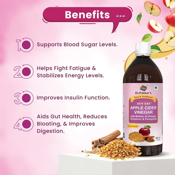 Dr.Patkar's_Apple_Cider_Vinegar_With_Cinnamon_Fenugreek_Raw_&_Unfiltered_Suitable_For_Sugar_Control_With_Improved_Immunity_Lowers_Bad_Cholesterol_With_Mother