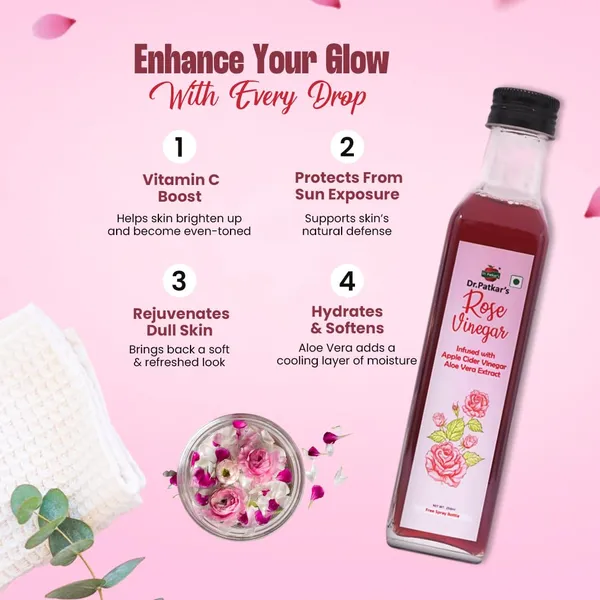Dr.Patkar'S_Rose_Vinegar_With_Apple_Cider_Vinegar_Aloe_Vera_Natural_Skin_Toner_Hydrating_Cooling_Anti_Acne_Formula_For_Glowing_Skin_Hair_Immunity_With_The_Mother_250Ml