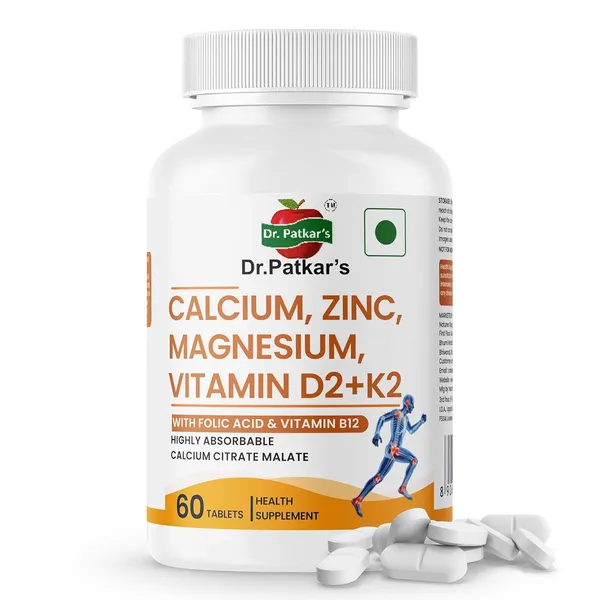 Dr.Patkar'S_Calcium_Citrate_Malate_Zinc_Magnesium_Vitamin_D2_K2_Mk7_With_Folic_Acid_Vitamin_B12_Tablets_Strong_Bones_Immunity_Energy_Support_Vegetarian_Supplement_60_Tablets