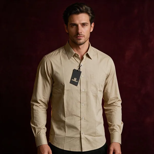 Olive_Egyptian_Giza_Cotton_Shirt_For_Men
