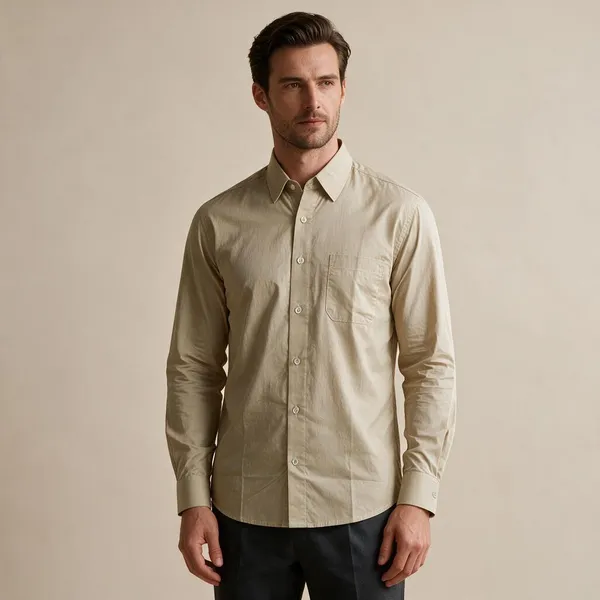 Olive_Egyptian_Giza_Cotton_Shirt_For_Men