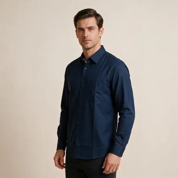 Navy_Blue_Cotton_Linen_Shirt_For_Men