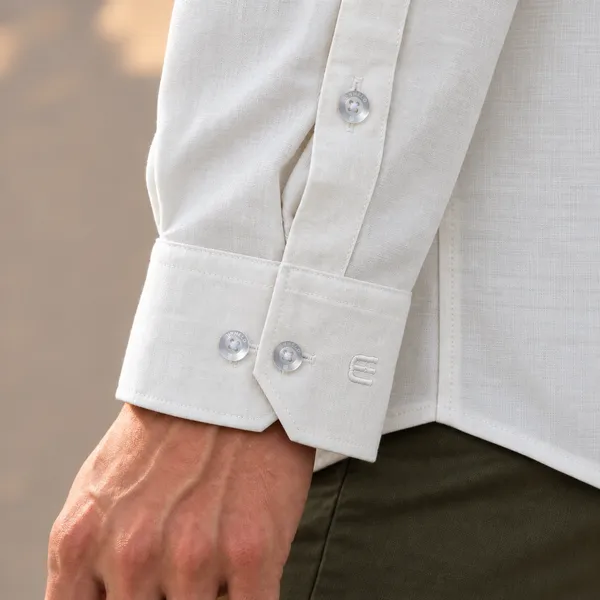 White_Hemp_Full_Sleeve_Short_Kurta_For_Men