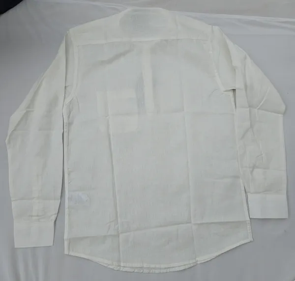 White_Hemp_Full_Sleeve_Short_Kurta_For_Men