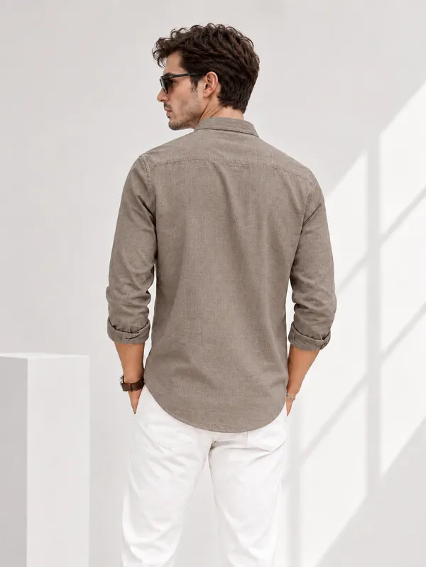 Sand_Hemp_Full_Sleeve_Short_Kurta_For_Men