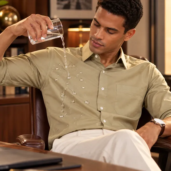 Olive_Egyptian_Giza_Cotton_Shirt_For_Men