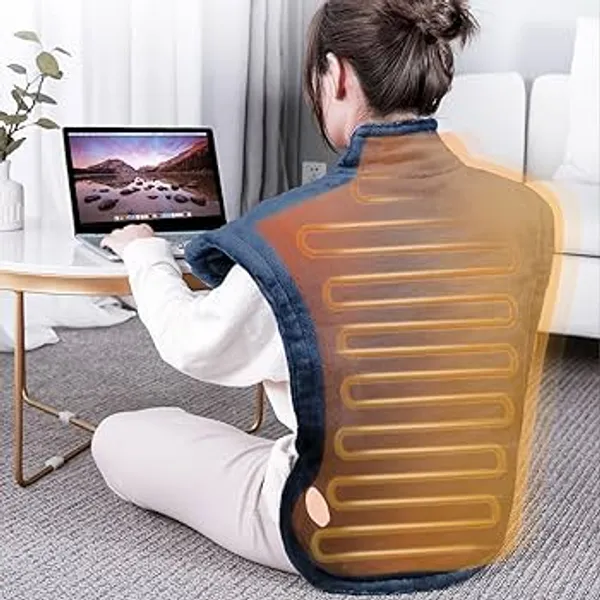 Grey_Heatflex_Neck_And_Back_Heat_Wrap_&_Grey_Knee_Revive_Pro_Heat_And_Vibration_Therapy_For_Knees_(Combo_of_2)