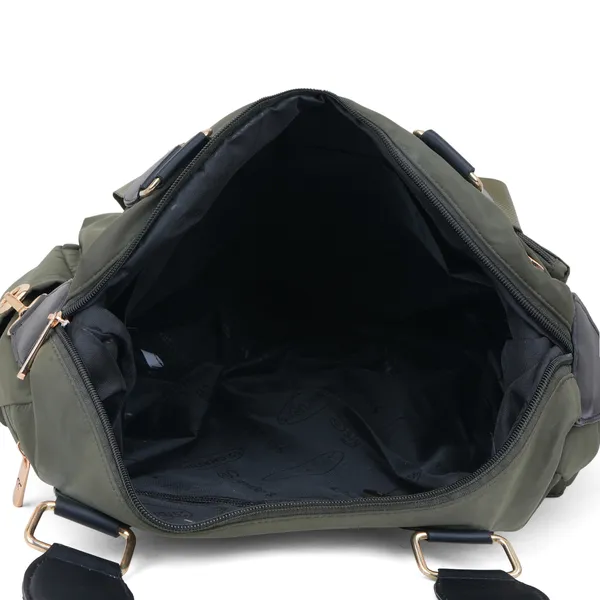 Signature_Olive_Green_Fabric_Multi_Pocket_Adjustable_Strap_Tote_Bag
