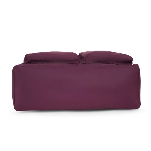 Signature_Purple_Faux_Leather_Multi_Compartment_Shoulder_Bag_For_Women
