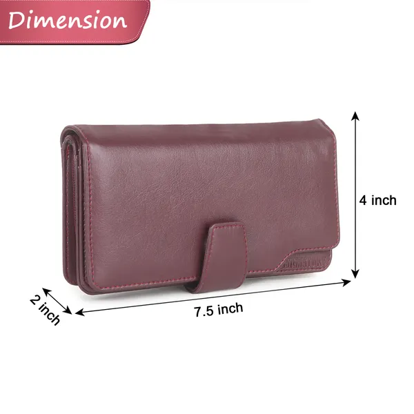 Signature_Burgundy_Leather_Wrist_Strap_Wallet_For_Women