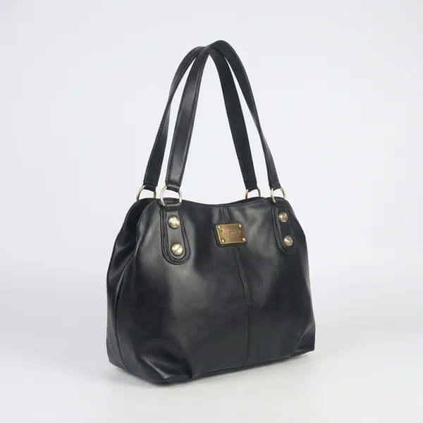 Signature_Multicolor_Faux_Leather_Metal_Hardware_Handbag_For_Women
