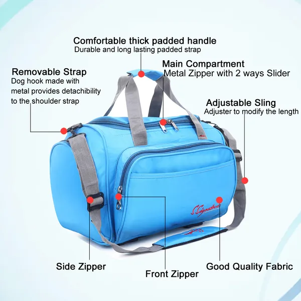Signature_Blue_Fabric_Adjustable_Strap_Gym_Duffel_Bag_For_Men_And_Women