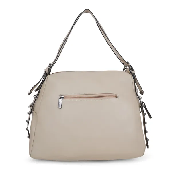 Signature_Beige_Faux_Leather_Adjustable_Strap_Hobo_Handbag_For_Women