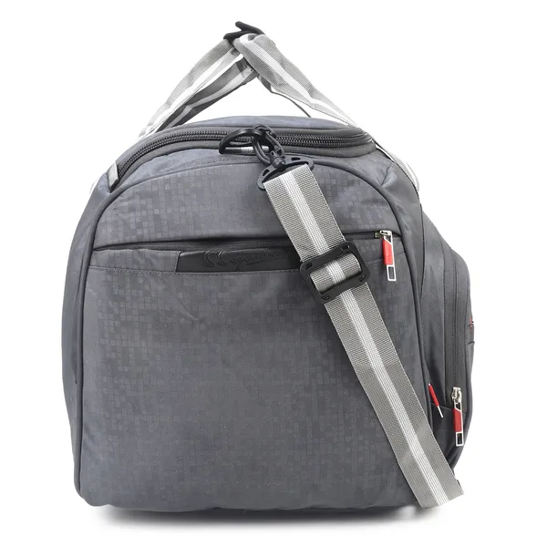 Signature_Grey_Fabric_Adjustable_Strap_Travel_Duffel_Bag