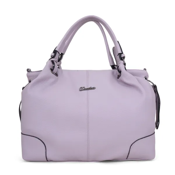 Signature_Lavender_Purple_Faux_Leather_Adjustable_Strap_Handbag_For_Women