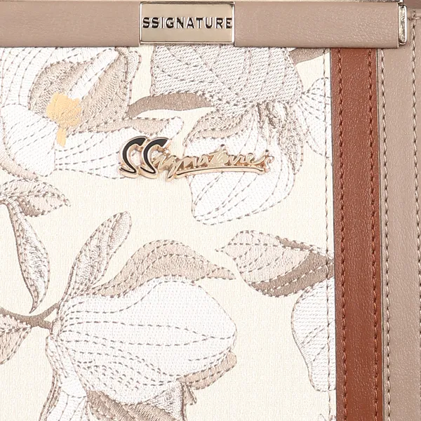 Signature_Floral_Printed_Faux_Leather_Metal_Buckle_Handbag_For_Women
